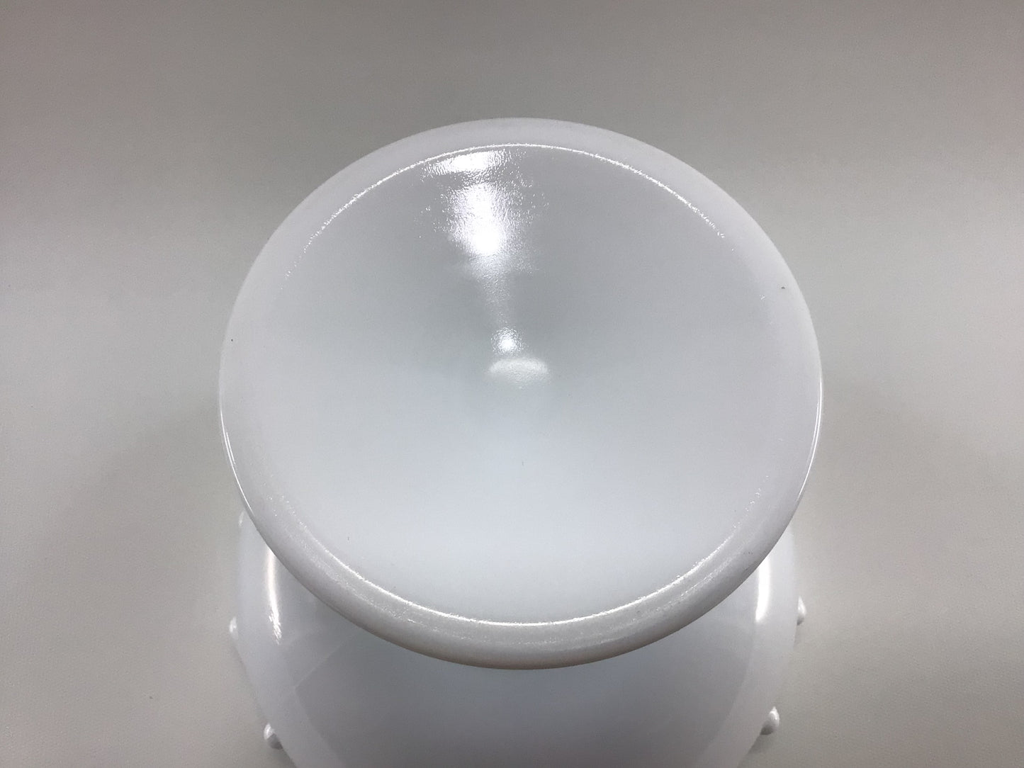 Flower Vase Compote 8" Vintage Indiana Glass Teardrop Milk Glass Home Decor