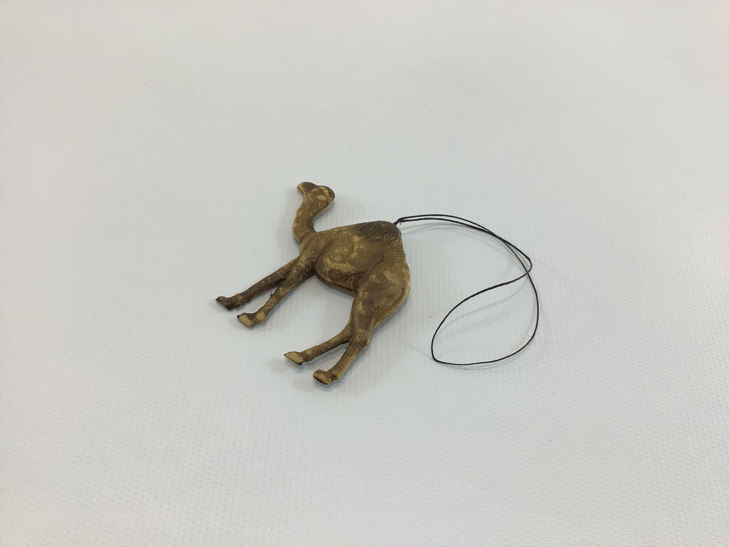 Camel Dresden Christmas Tree Ornament German Scrap Antique Die-cut Embossed Paper Holiday Decor