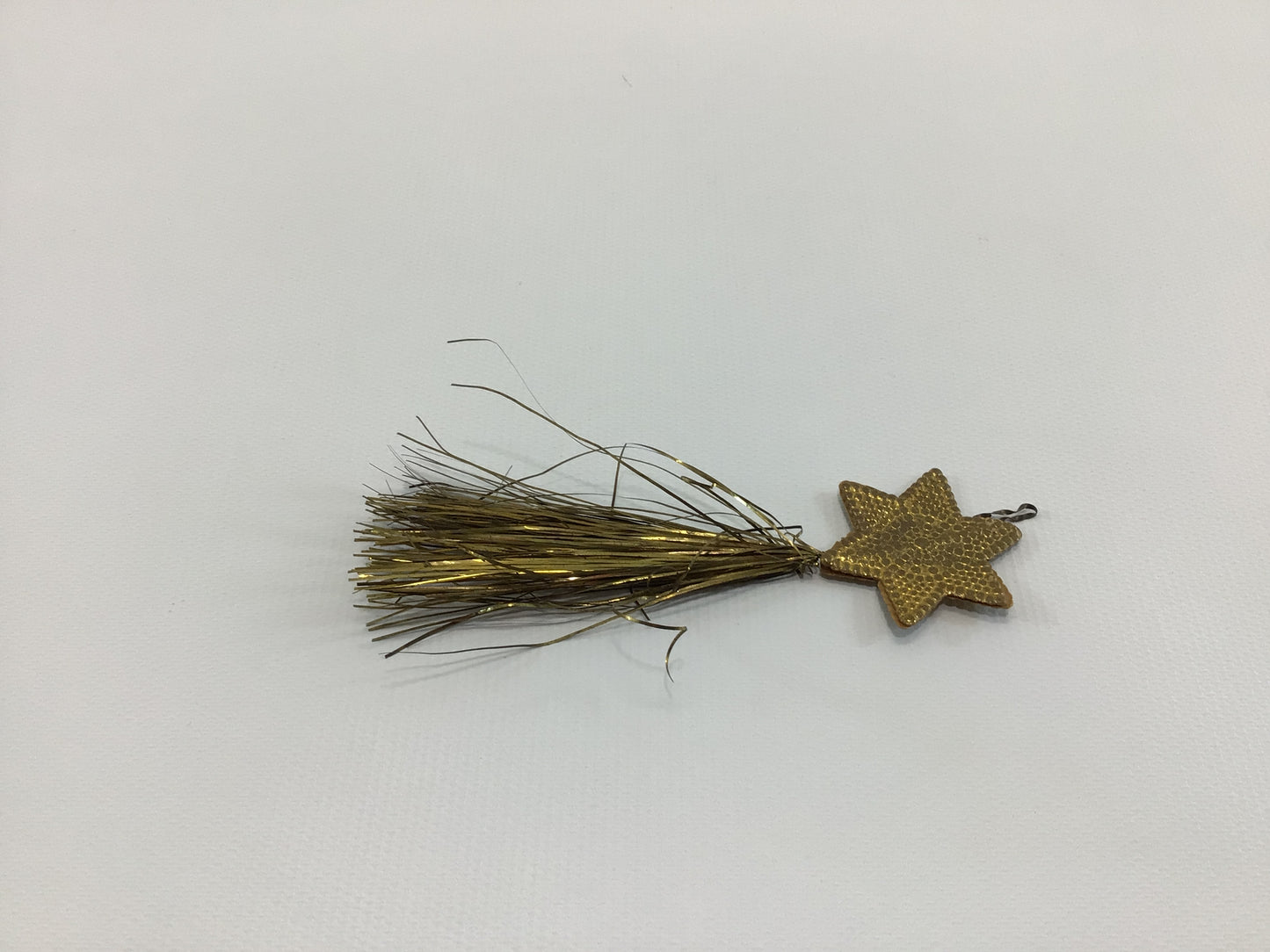 Golden Shooting Star Dresden Christmas Tree Ornament German Scrap Antique Die-cut Embossed Paper Holiday Decor