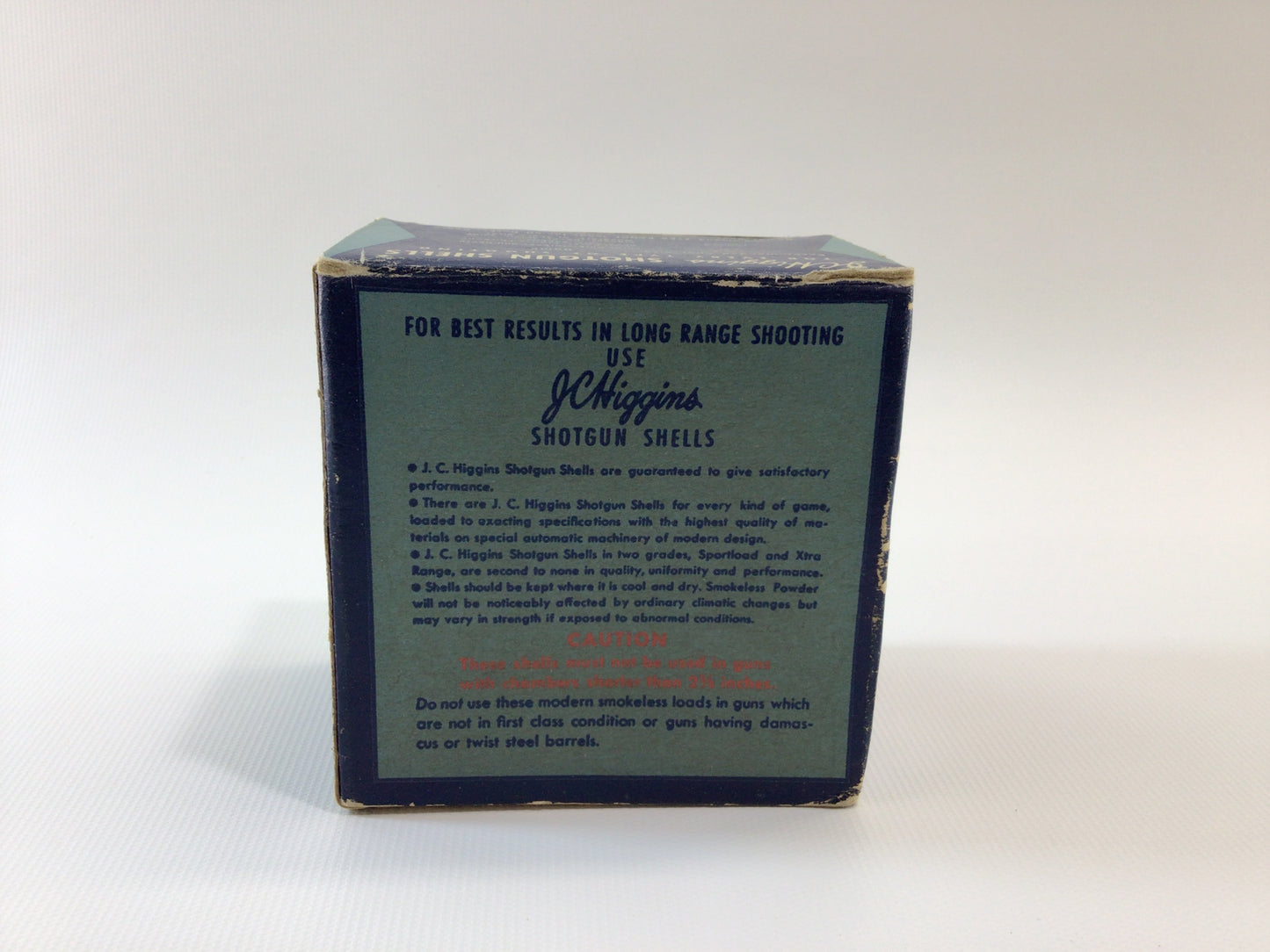 J C Higgins Shortload 20 Gage Shotgun Shells Empty Box Vintage Sports Hunting Advertising Ephemera