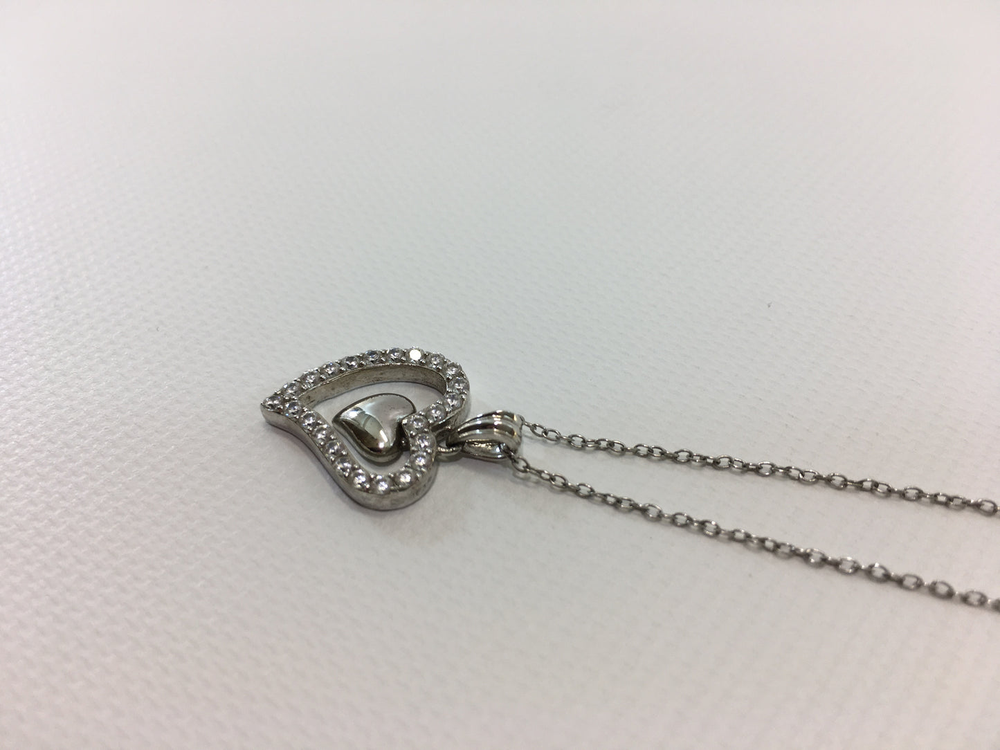 Heart Pendant Sterling Silver 925 Plated Necklace