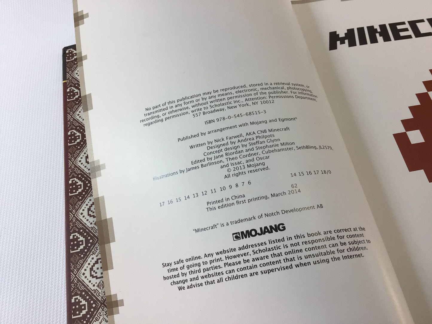 Minecraft 2014 Instruction Manual Video Game Handbooks Redstone Combat Construction and Essentials