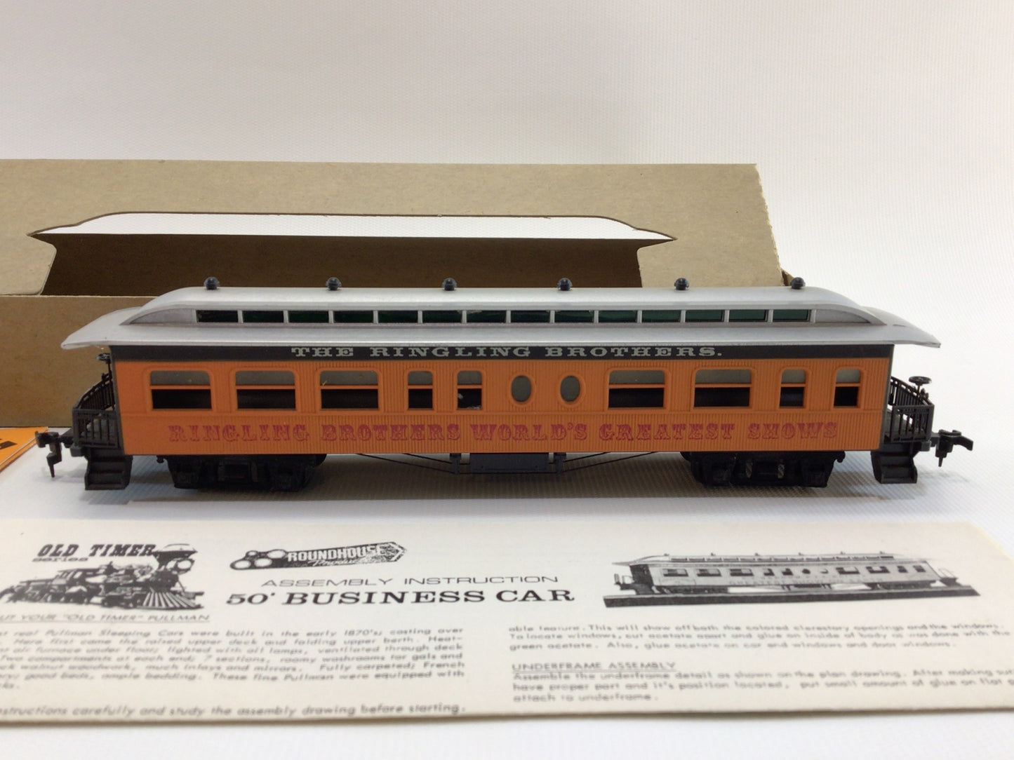 Model Railroad HO Scale 50' Pullman Ringling Brothers Business Car Vintage Roadhouse Products