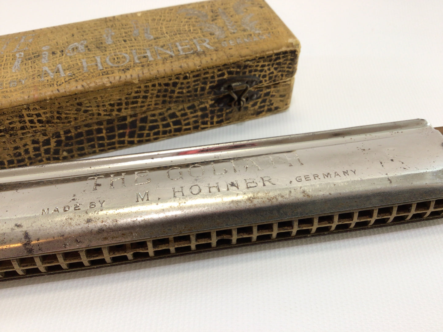 Hohner Goliath Harmonica 48 Reed C No 453 Antique 19th Century Reeded Instrument