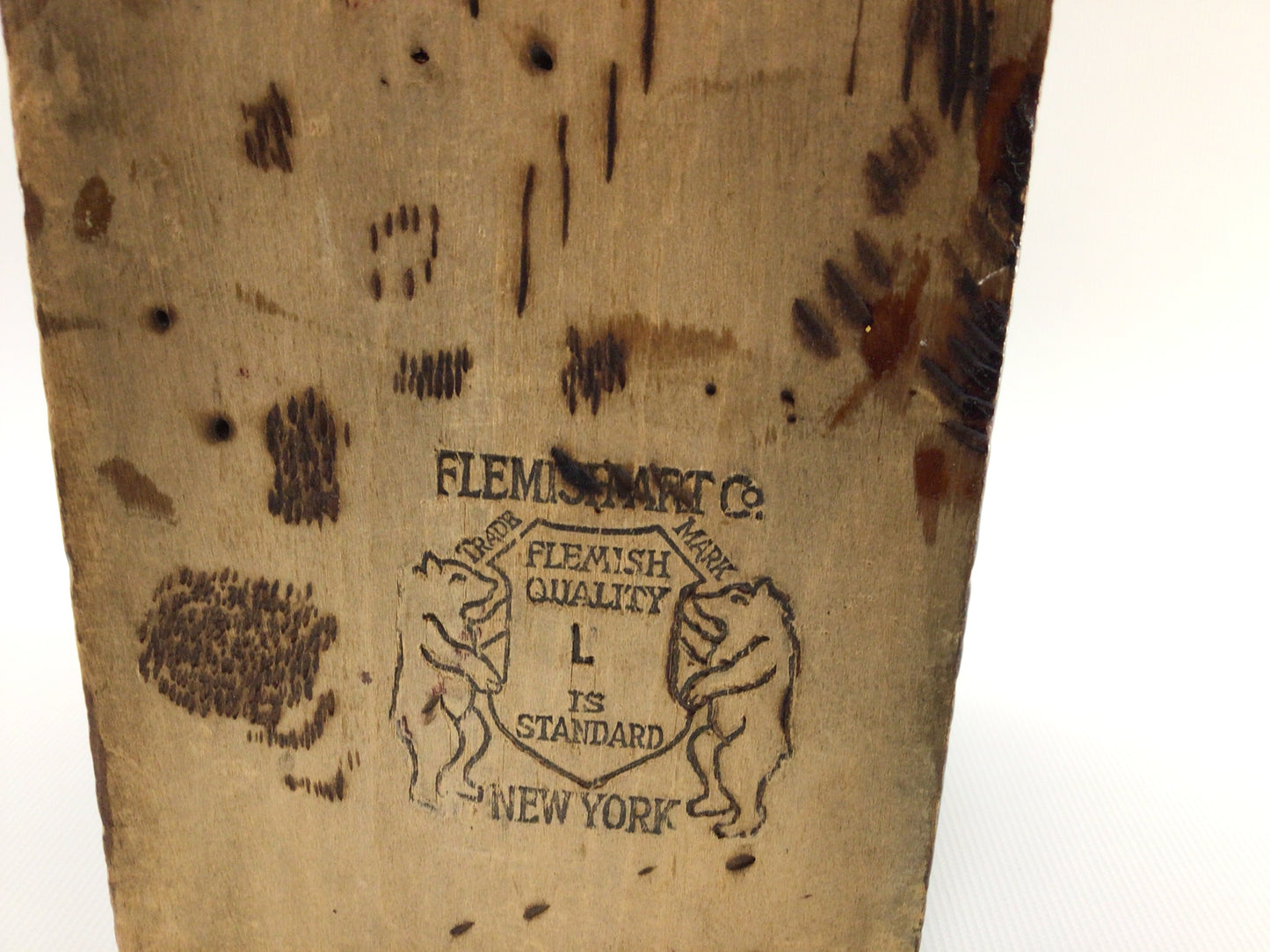 Antique Flemish Art Pyrography Glove Box Cherries Motif Rustic Home Decor Trinket Jewelry Storage Container