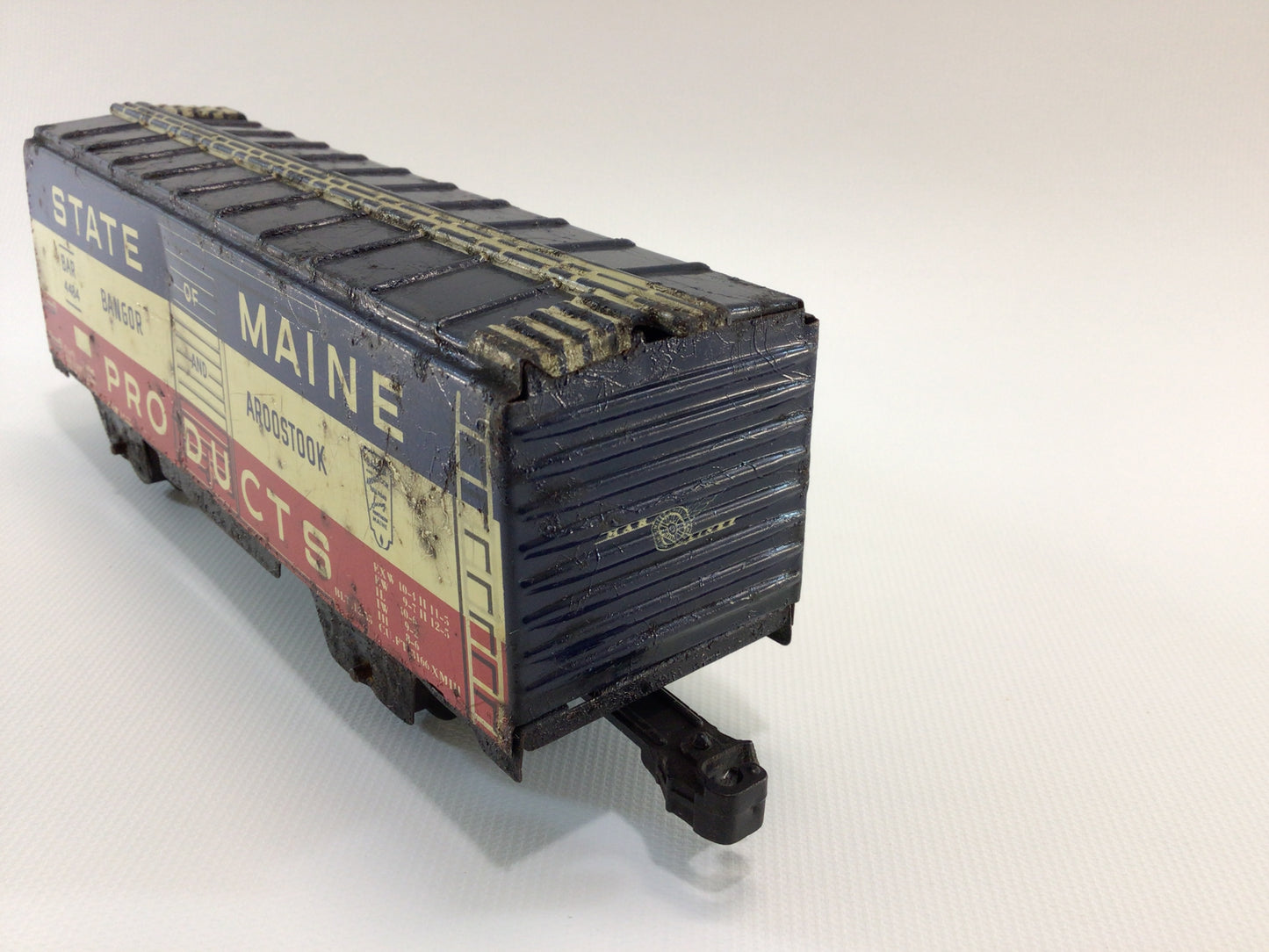 Mar Lines State of Maine Products Boxcar Vintage Tin Lithograph 0 Scale Model Railroad Replacement Part