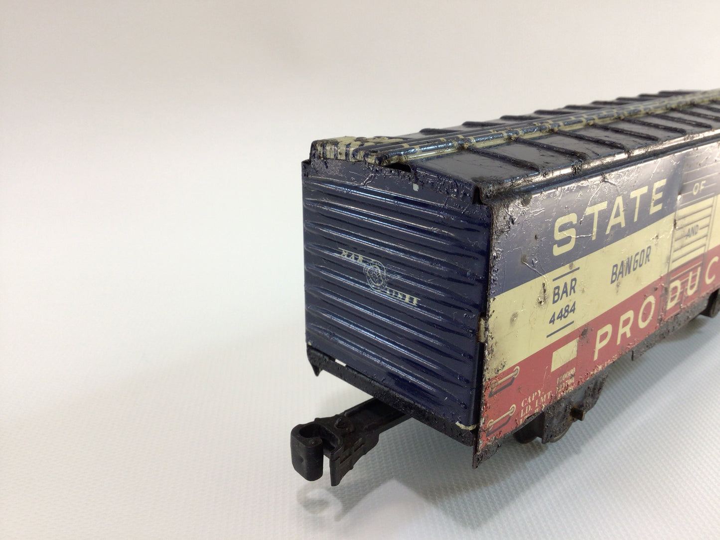 Mar Lines State of Maine Products Boxcar Vintage Tin Lithograph 0 Scale Model Railroad Replacement Part