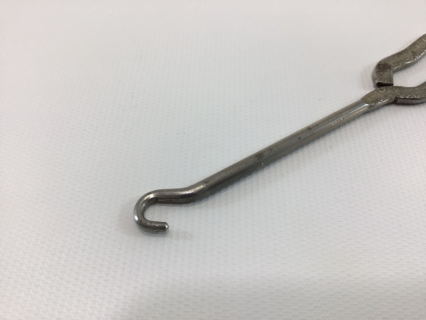 Button Hook Scroll Motif Handle Antique Collectible Edwardian Hand Tool Gadget for Shoes Gloves Corsets
