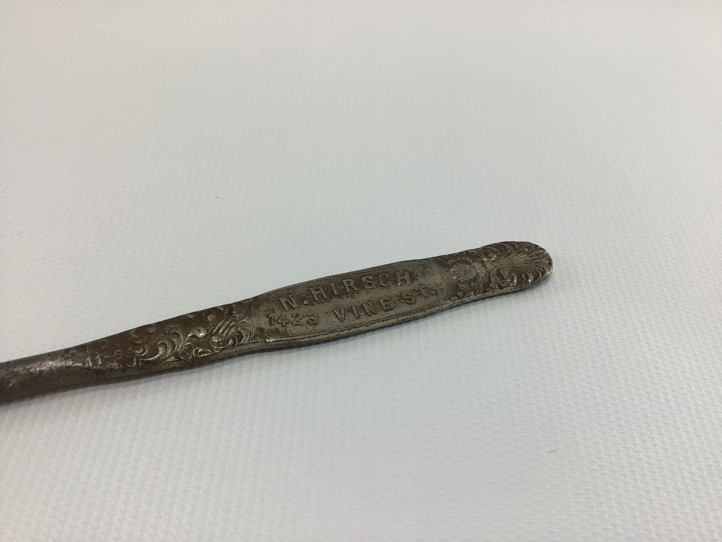 Button Hook N Hirsch Boot and Shoes Antique Advertising Collectible Edwardian Hand Tool Gadget for Shoes Gloves Corsets