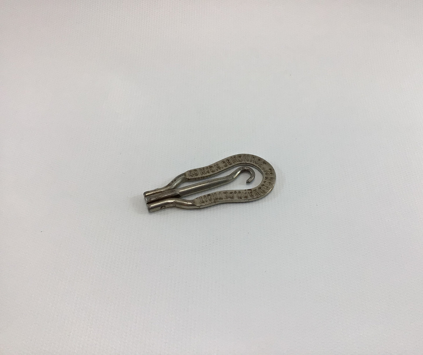 Button Hook E&R Boot Shops Detroit Antique Advertising Collectible Edwardian Hand Tool Gadget for Shoes Gloves Corsets