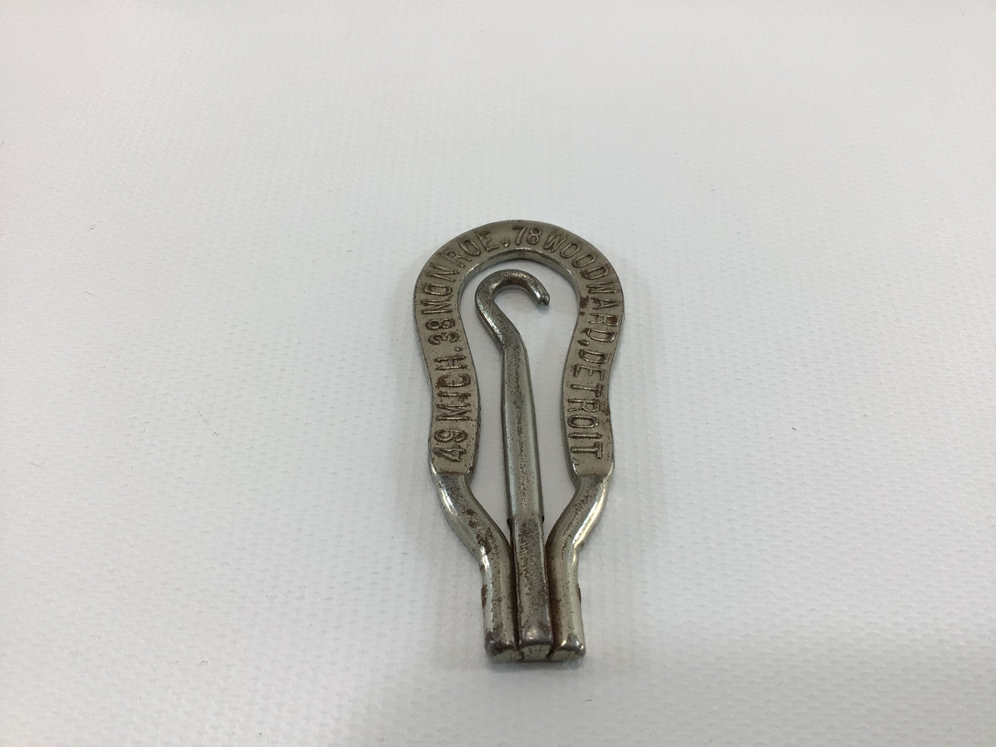 Button Hook E&R Boot Shops Detroit Antique Advertising Collectible Edwardian Hand Tool Gadget for Shoes Gloves Corsets