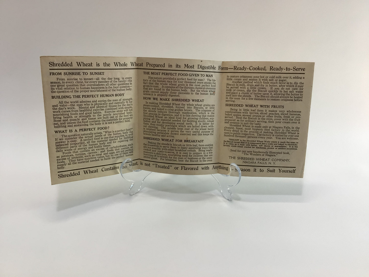 Shredded Wheat Advertising Recipe Booklet Son Rise to Son Set Antique Edwardian Ephemera