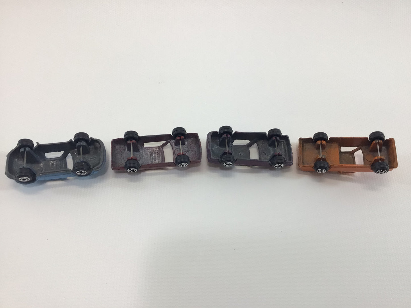 1980s Tootsietoy Diecast Cars Lot of 4 Assorted Vintage Vehicles Orange Pickup Truck Red Corvette