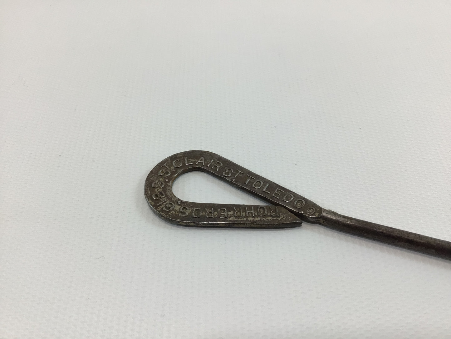 Button Hook Rohr Bros Toledo Ohio Antique Advertising Giveaway Edwardian Hand Tool Gadget for Shoes Gloves Corsets