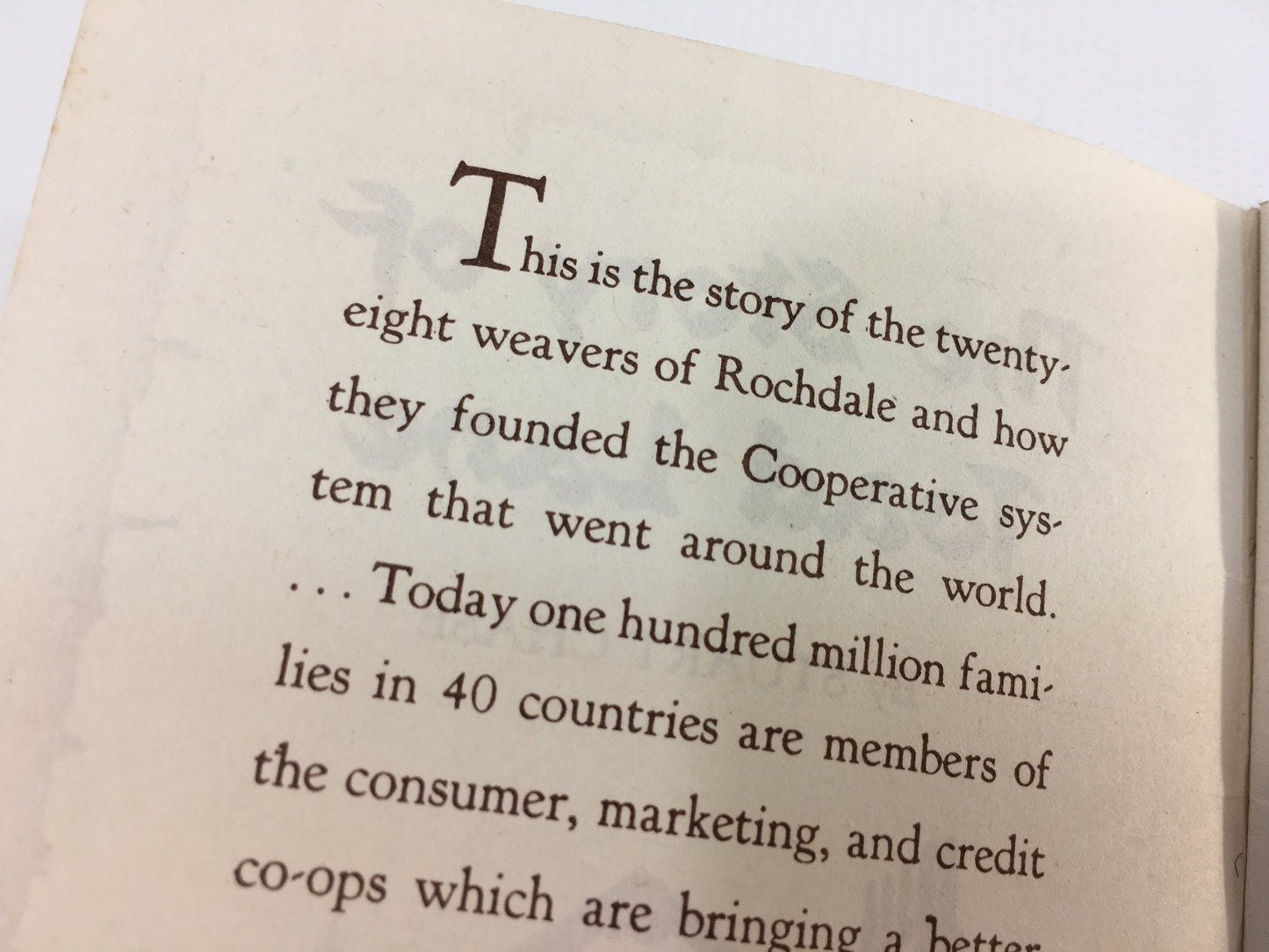 Vintage Booklet Cooperative Centennial 1844 - 1944 Weavers Cooperative System 40 Countries Consumer Marketing and Credit Co - Ops