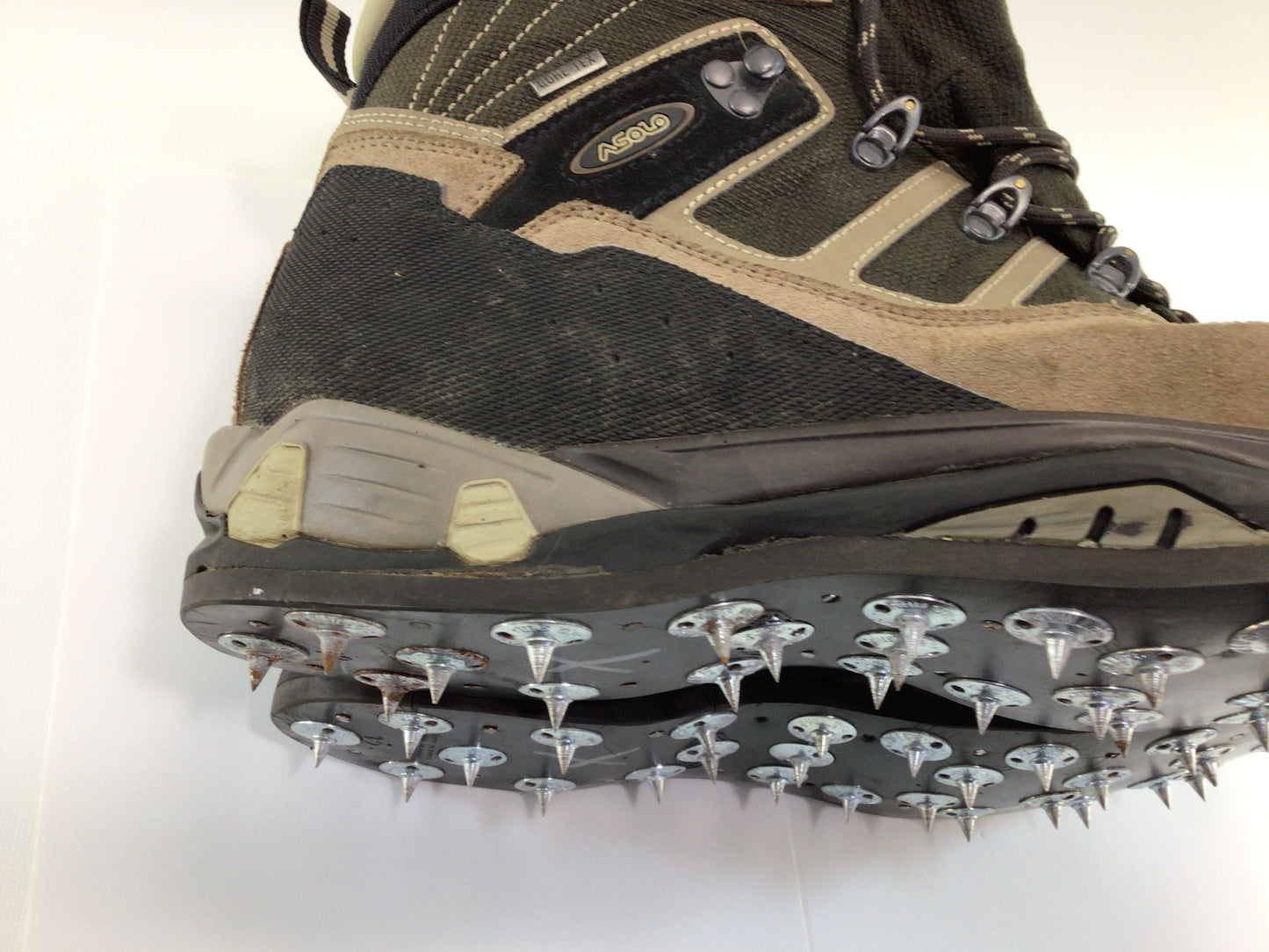 ASOLO Gore Tex Thermal Spiked Ice Fishing Hiking Boots P Matic GTX Mens US Size 14