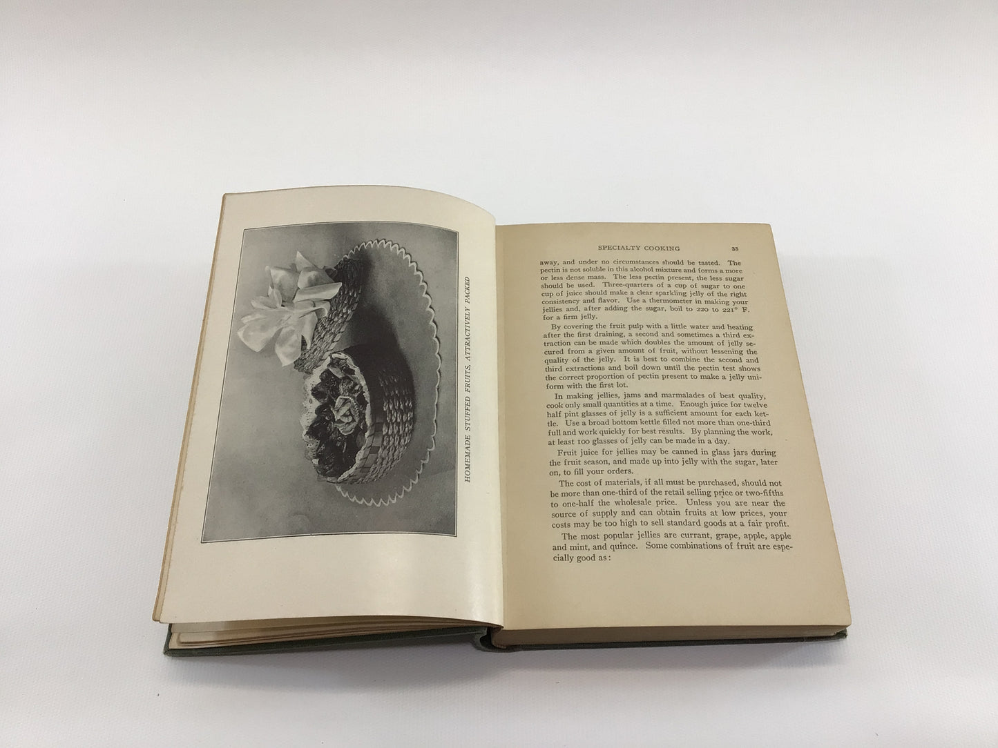 Antique Cookbook Cooking for Profit from School of Home Economics by Alice Bradley Revised 1925 Edition