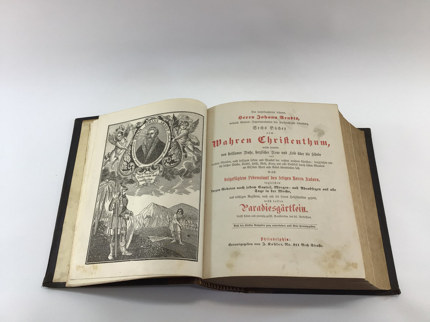 Arndt's Wahres Christenthum True Christianity Antique 19th Century Swiss Germanic Language Rare Book