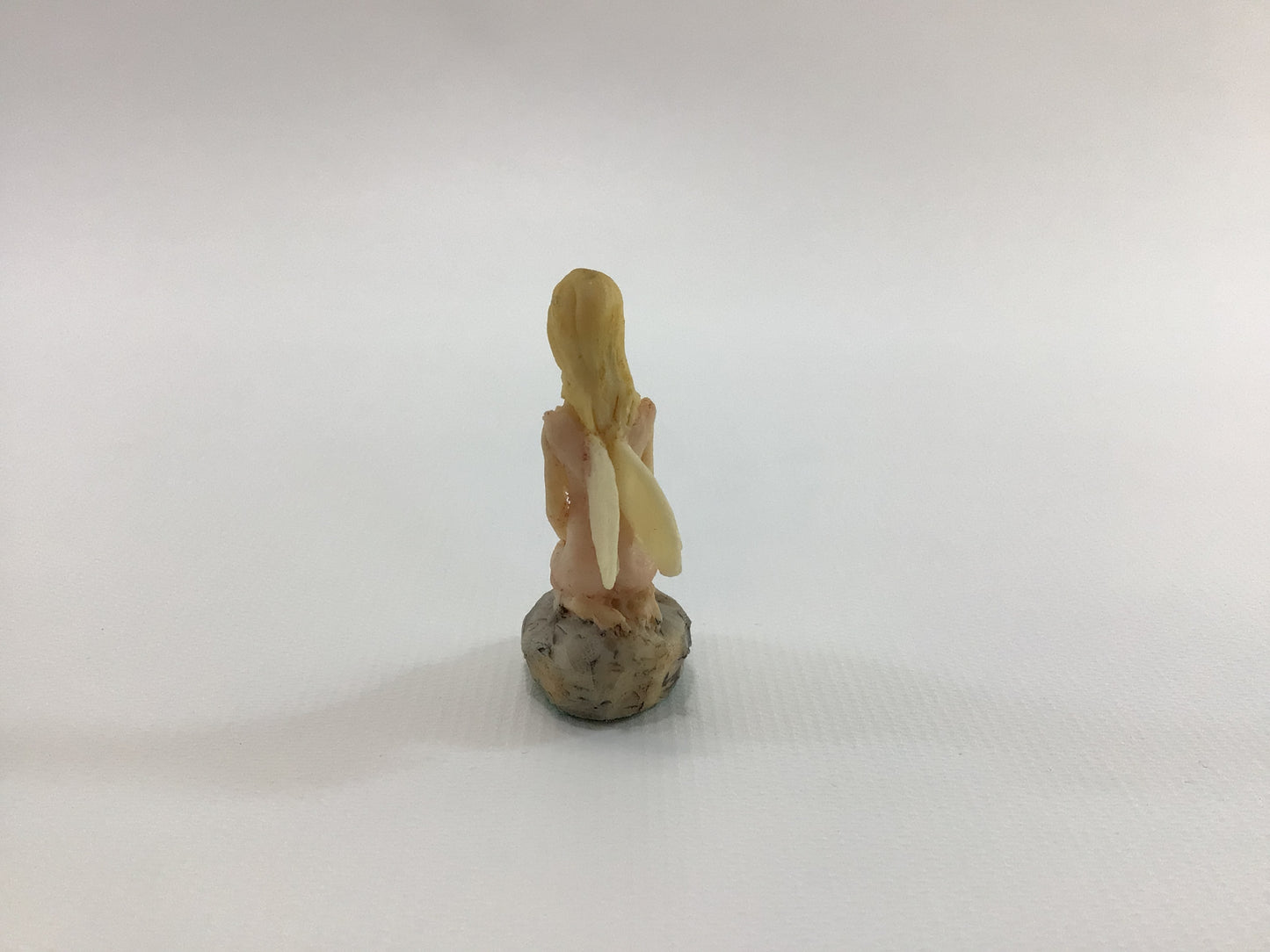 Hand Painted Miniature Blonde Fairy in Pink Dress Vintage 1980s L Pagett Figurine Made in Scotland