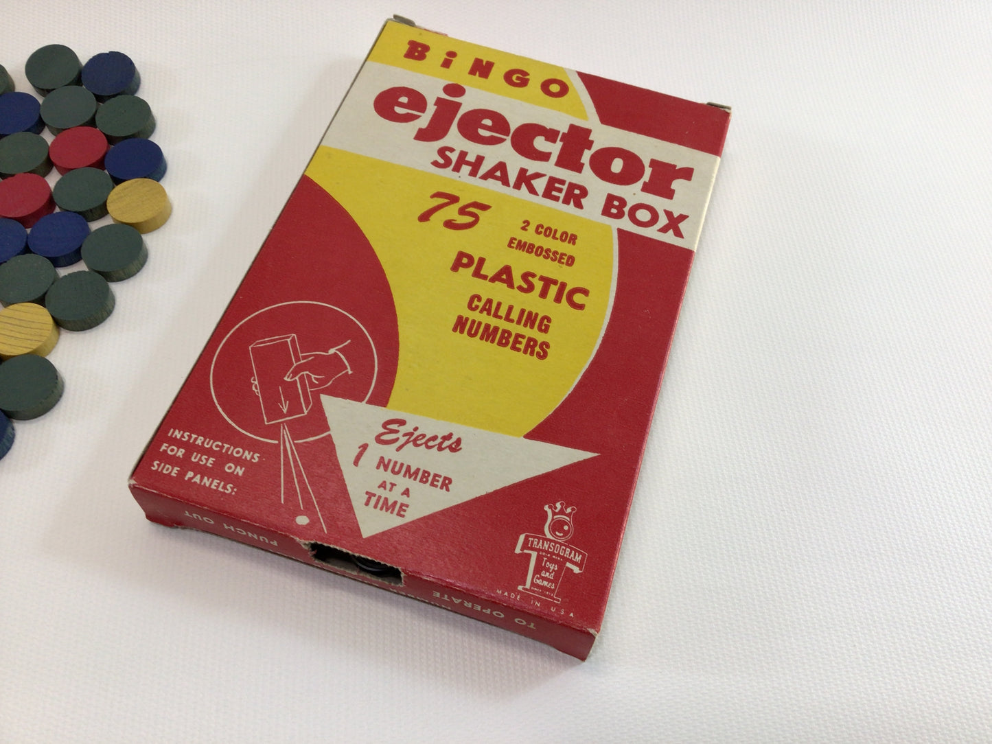 Transogram Bingo Parts and Pieces Vintage 1950s Family Fun Kitschy Toy Game Set
