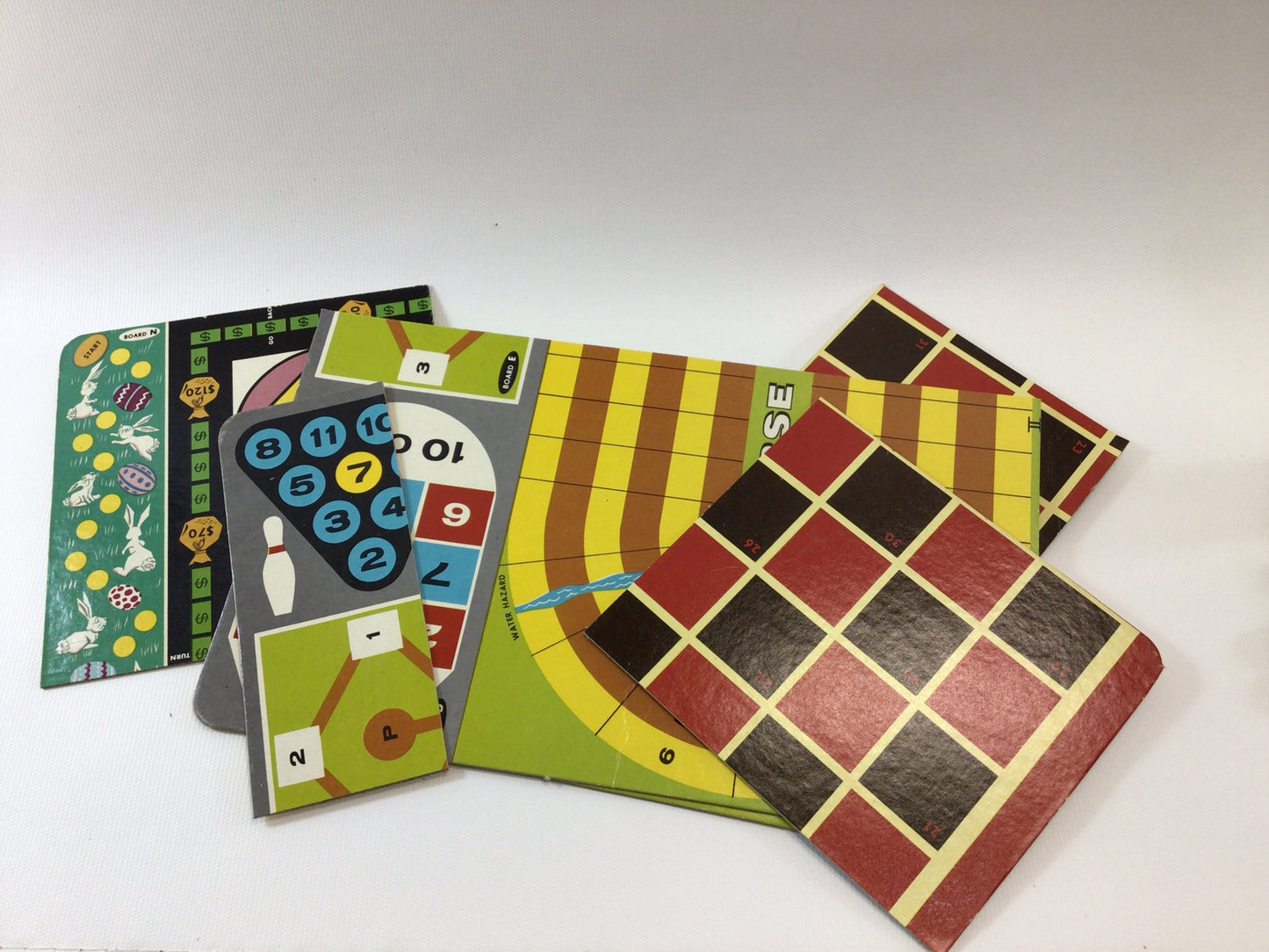 Transogram Board Game Pieces Lot Vintage 1950s Family Fun Kitschy Toy Games