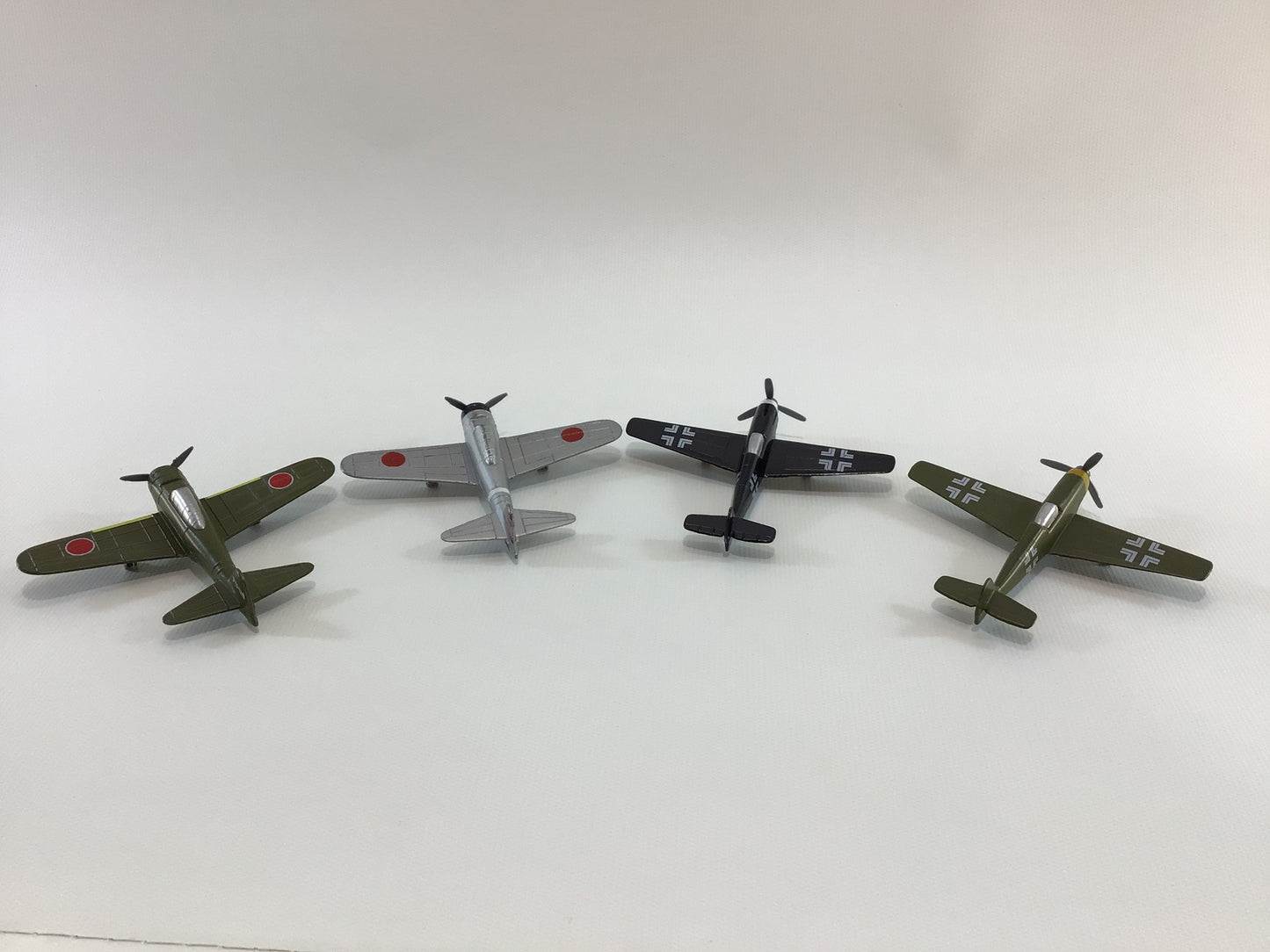 Diecast Toy WWII Military Airplane Lot German and Japanese Fighter Planes