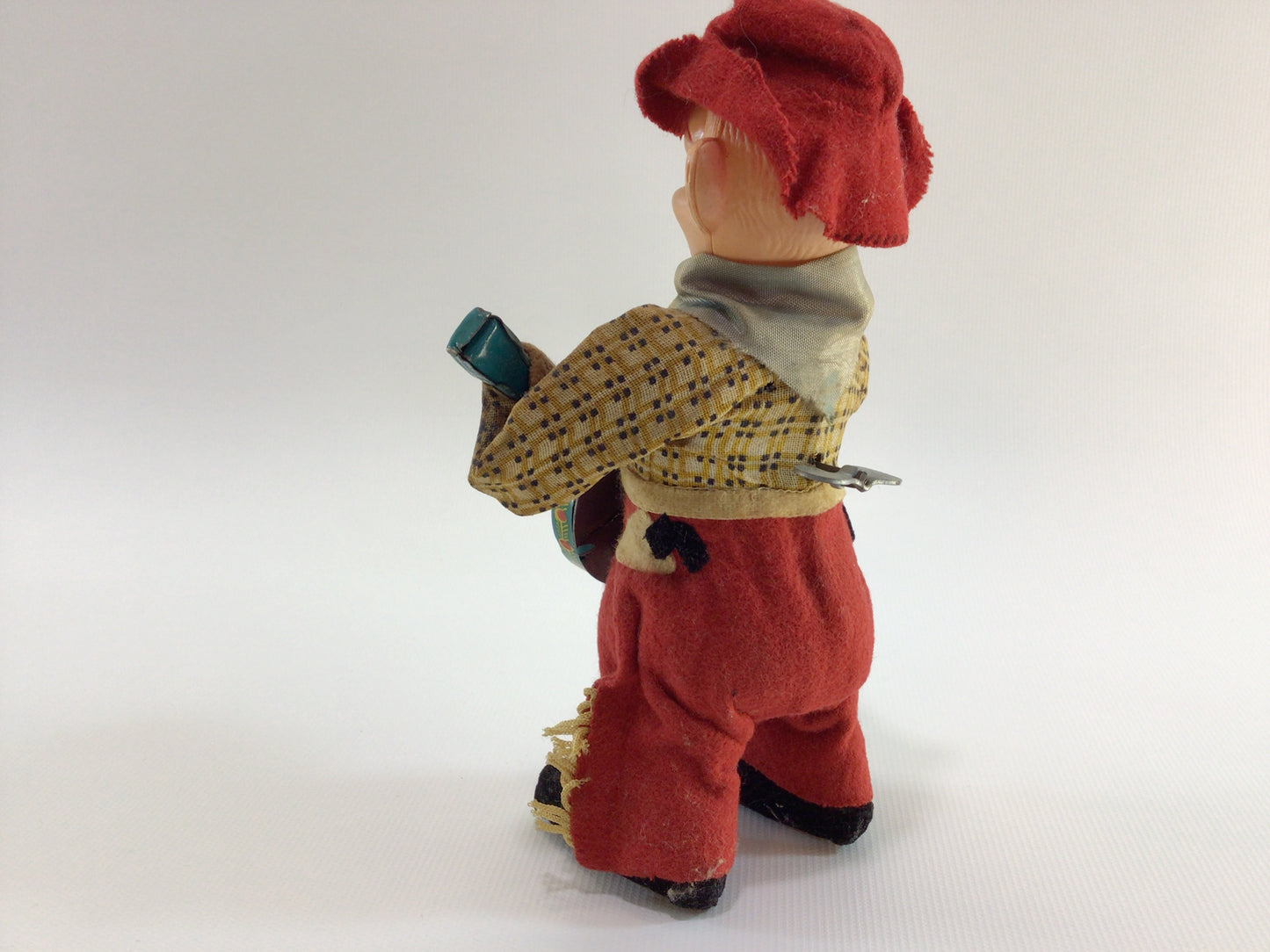 Banjo Bill Felt Cowboy Dress Vintage Made Japan Dancing Musical Wind Up Toy