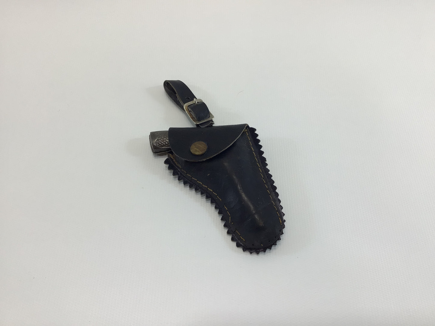 Toy Pluck Cap Gun with Holster Vintage Diecast Handgun Pistol