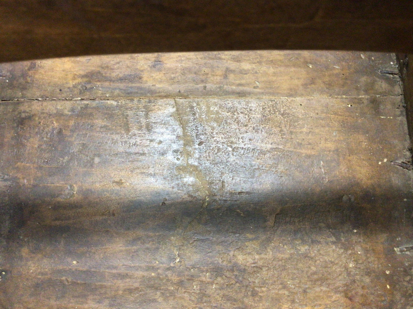 Chinese Rice Measure Antique Wooden Primitive Harvest Basket Country Cottage Kitchen Farmhouse Decor Stitched Hammered Wrought Iron Hardware