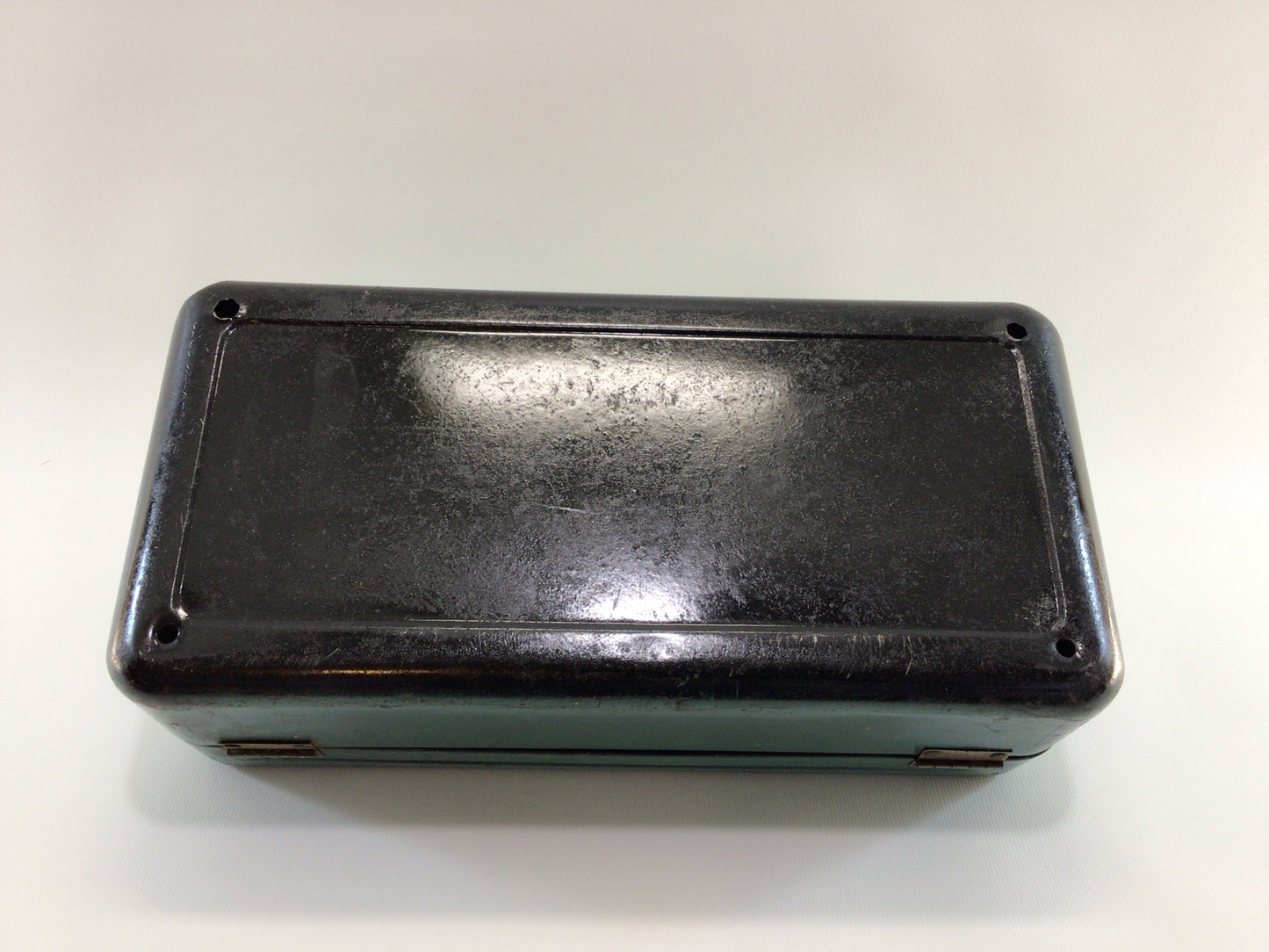 Green Victor Tool / Fishing Tackle Box Single Tray Storage Container Quality Made Mid Century Steel Construction