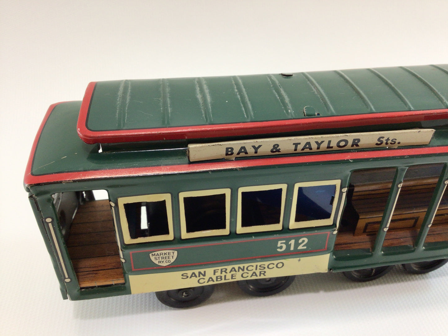 Tin Lithograph Trolley Car Vintage Friction Toy San Francisco Cable Car 512