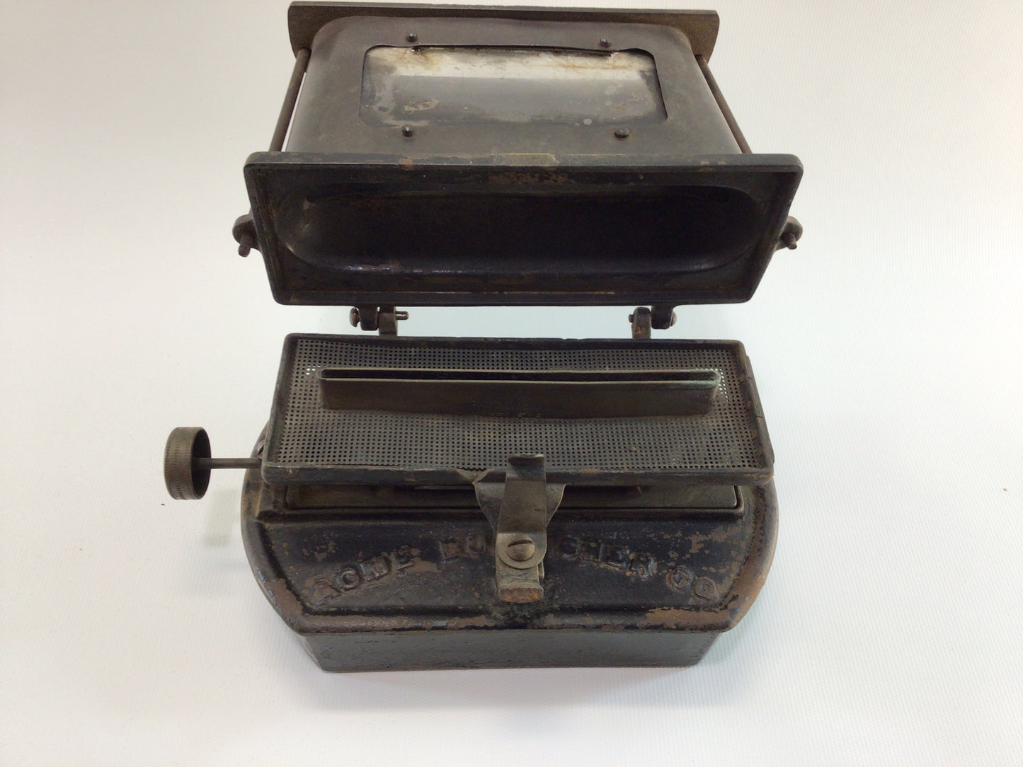Antique Lamp Stove Acme Burnisher Company Kerosene Oil Burner Sad Iron Utility Heater