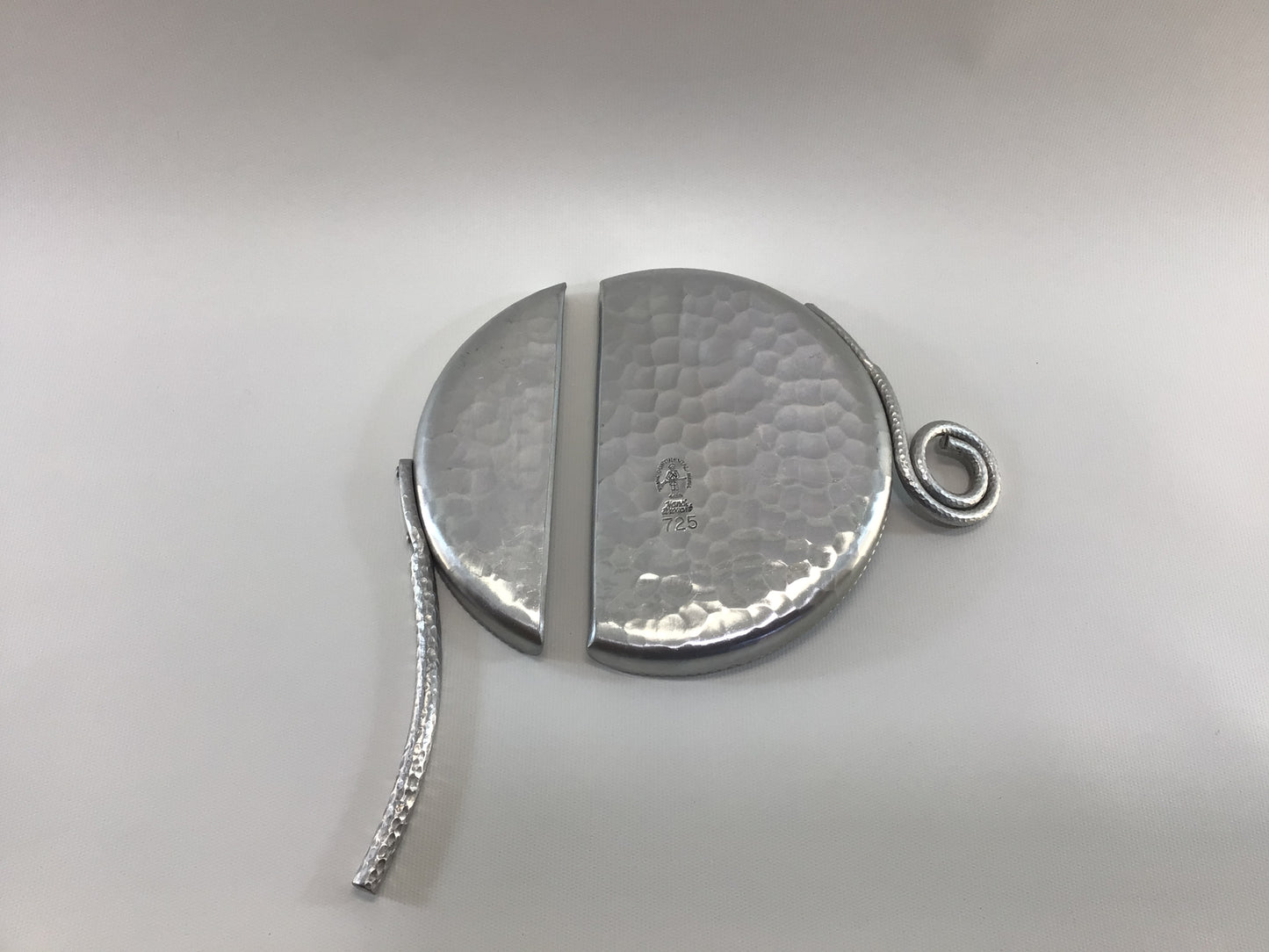 Crumb Catcher 2 Piece Set Vintage Continental Hand Wrought Aluminum 725