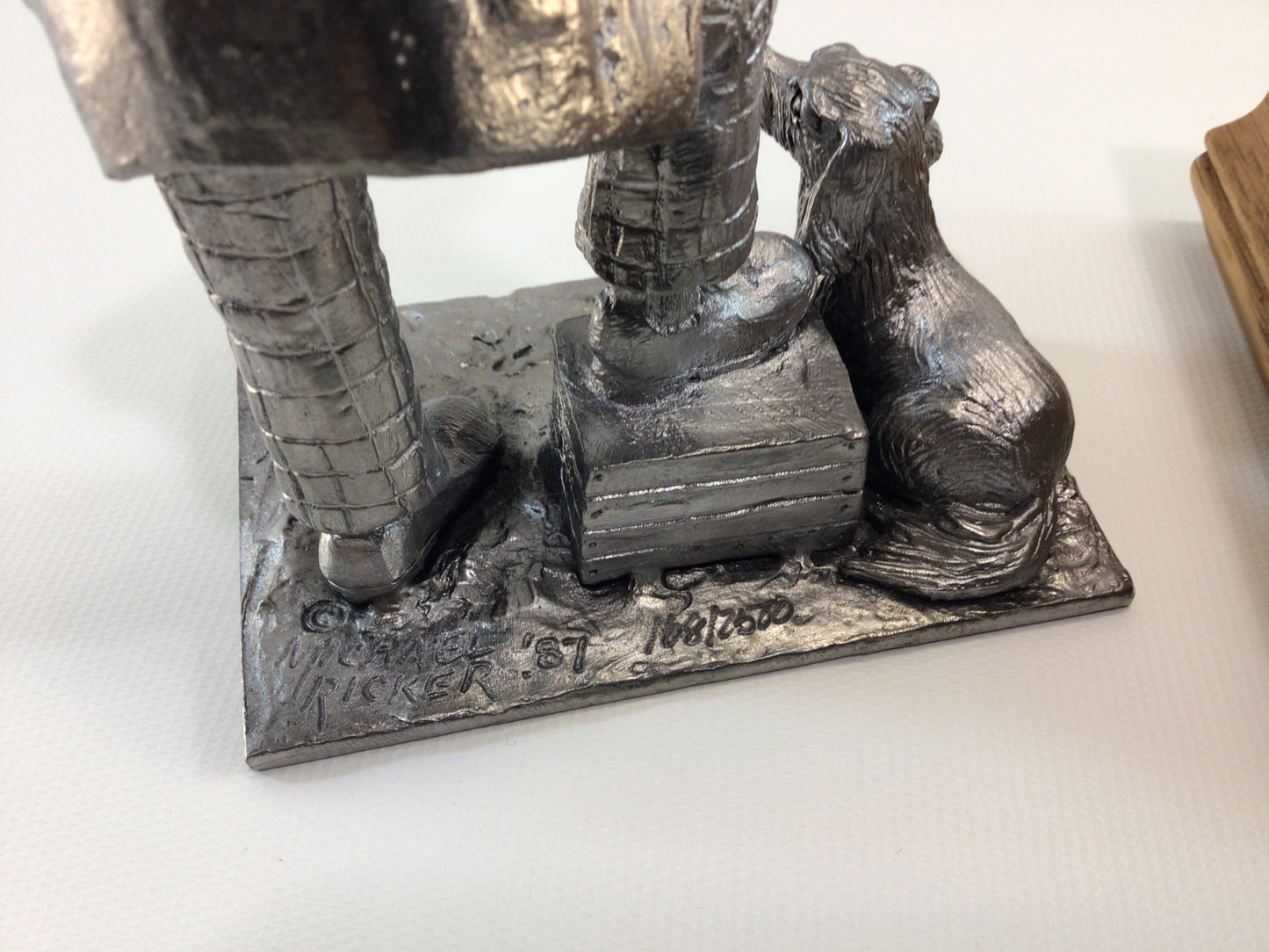 Pewter Dog & Clown Music Box THOMAS Vintage 1988 Ricker Bartlett 168/2500 Limited Series Collectibles
