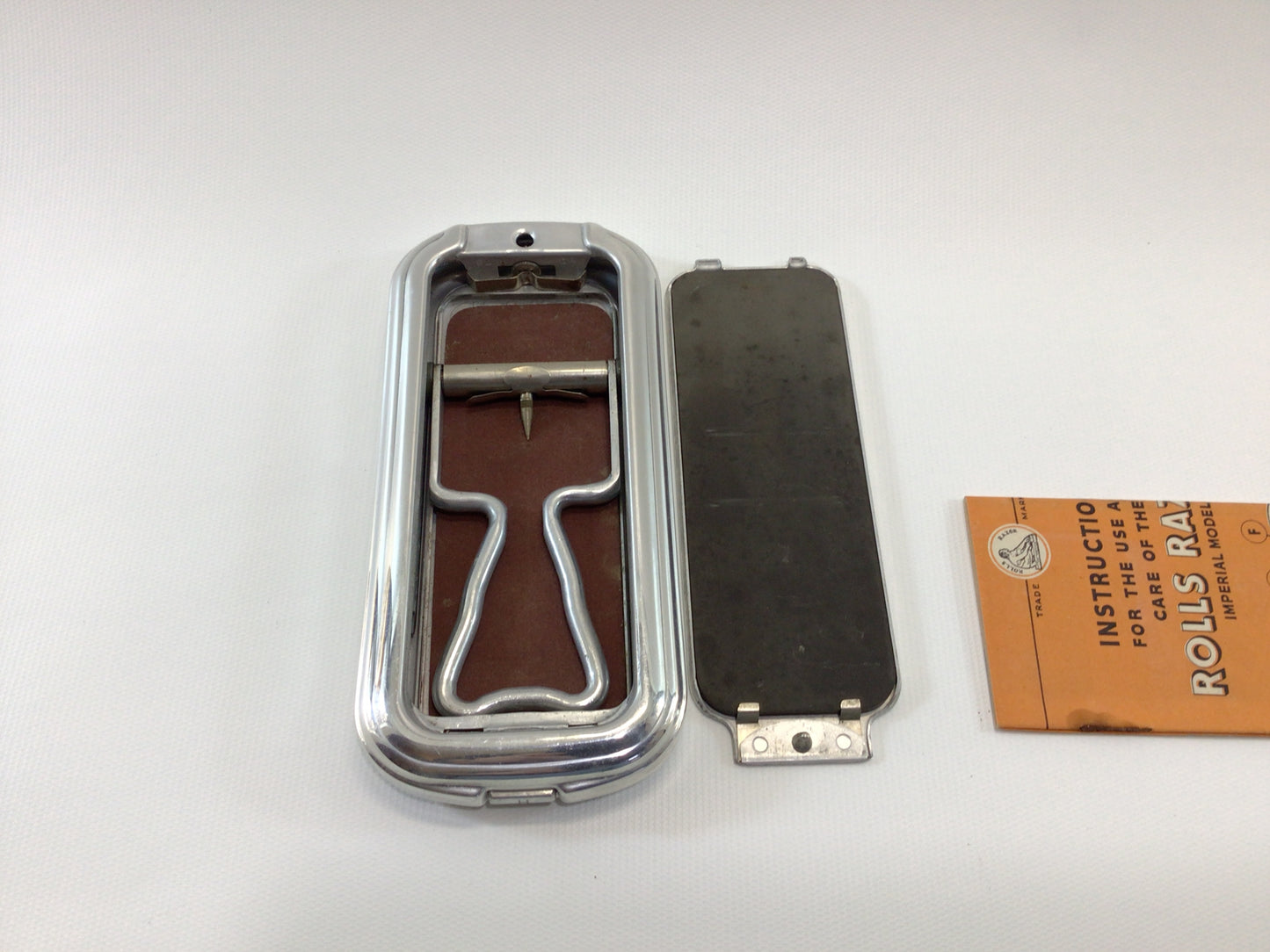Rolls Razor Blade Stropper Antique Art Deco Nickel Chrome Finish Made in England