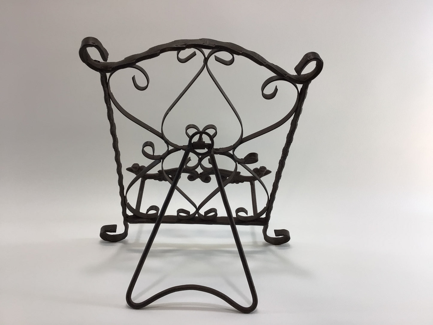 Table Book Stand 11" Vintage Rusty Iron Metal Work Home Decor