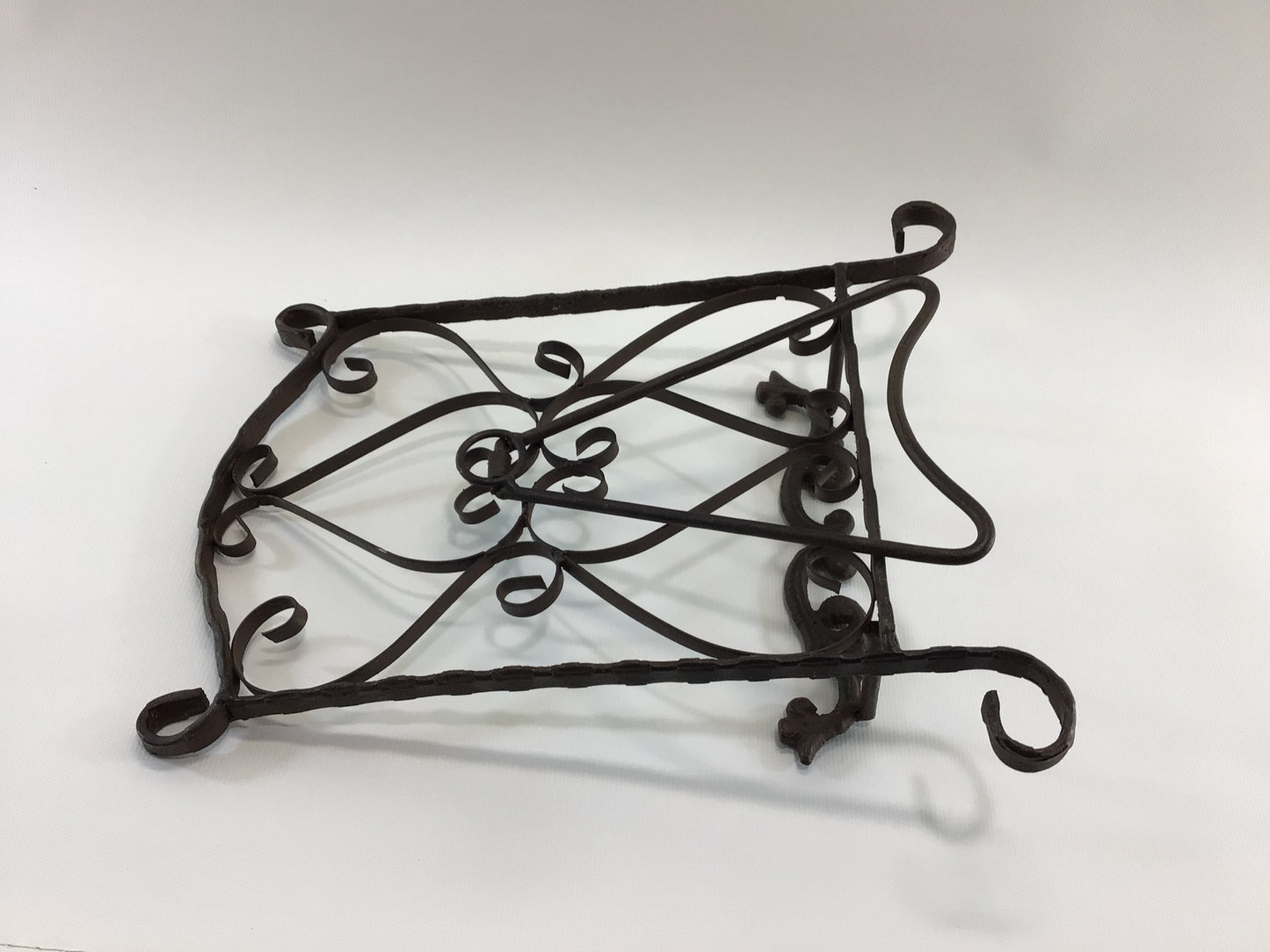 Table Book Stand 11" Vintage Rusty Iron Metal Work Home Decor