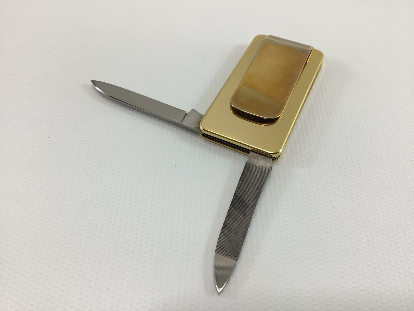 Colibri Money Clip Gentleman's Knife with D T Monogram Vintage Made in Japan Mid Century Men's Fashion Accessory