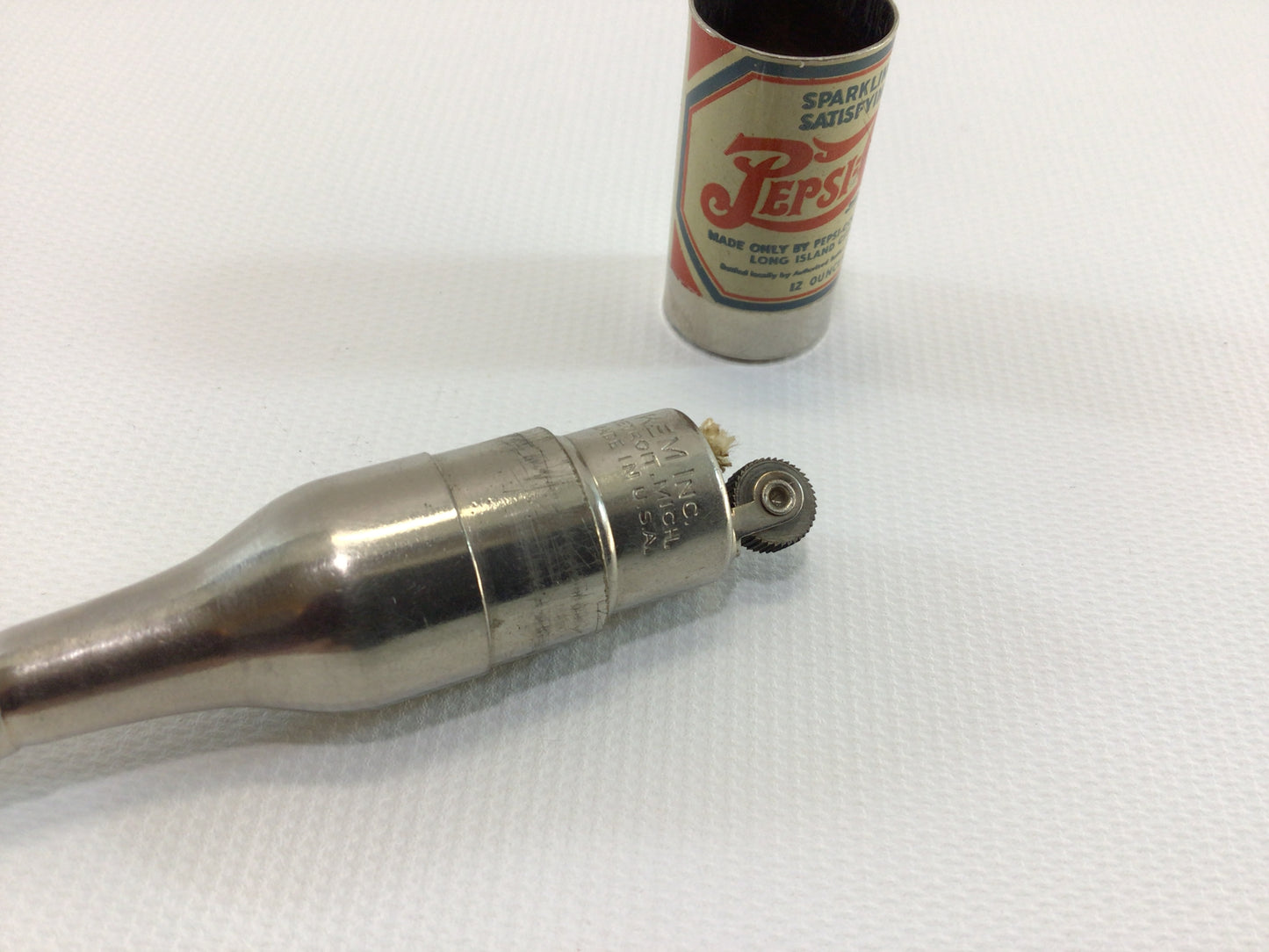 Pepsi Cola Advertising KEM Novelty Cigarette Lighter Vintage Tobacciana