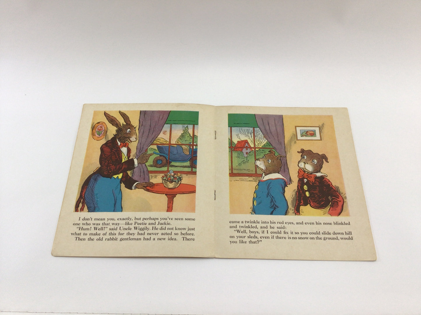 Vintage Children's Picture Book 1939 Uncle Wiggily and the Sleds Platt & Munk Publishing