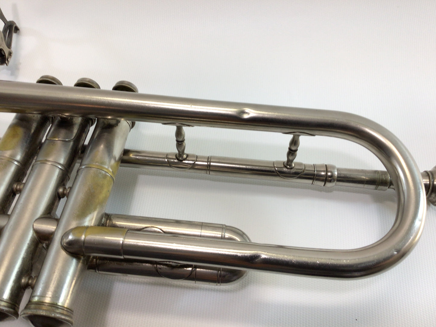 Sterling Plated Collegiate Model Trumpet and Case Vintage Tonk Chicago Brass Horn Instrument