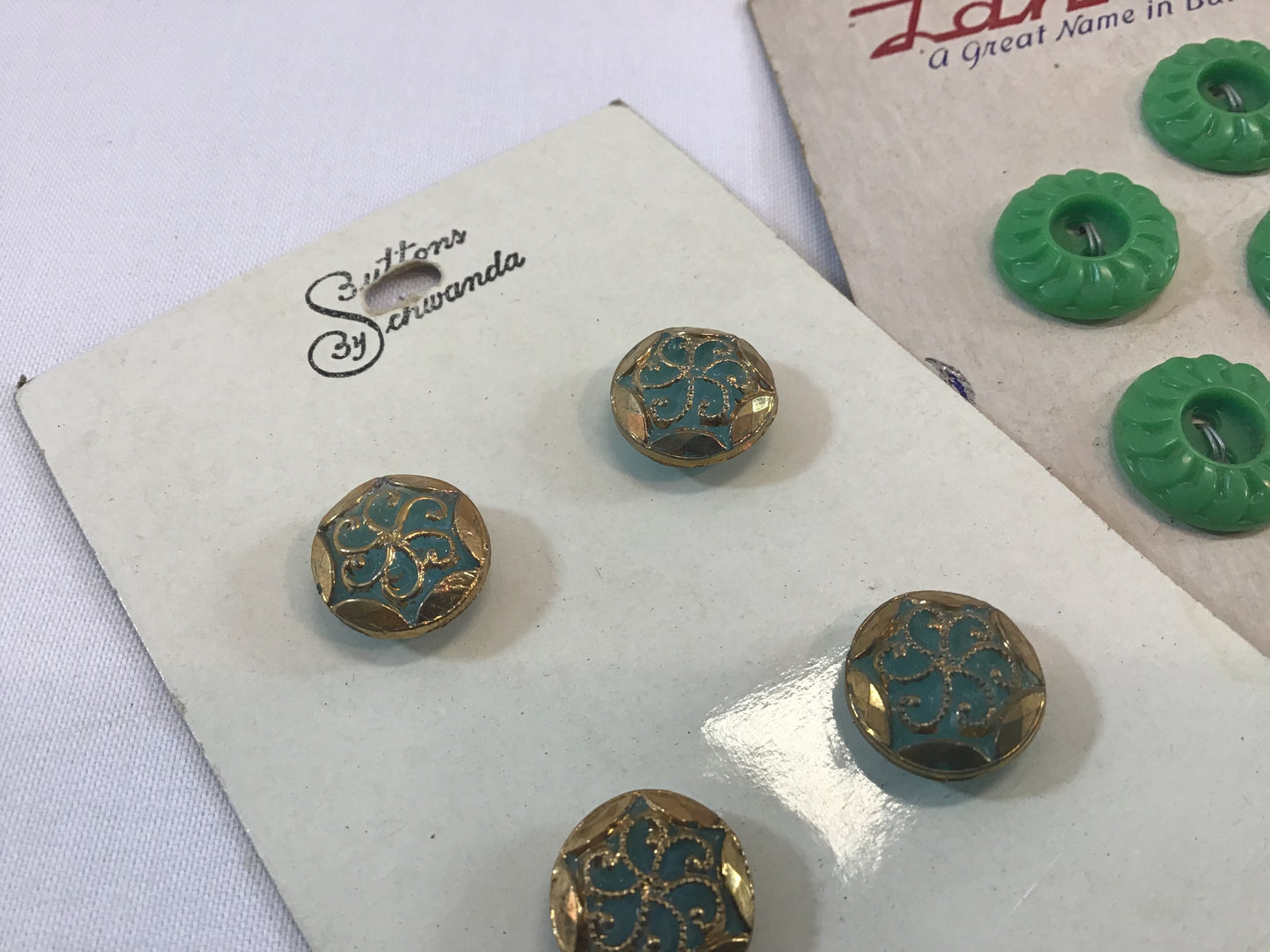 Assorted Sewing Notions Mid Century Buttons Fasteners Needles