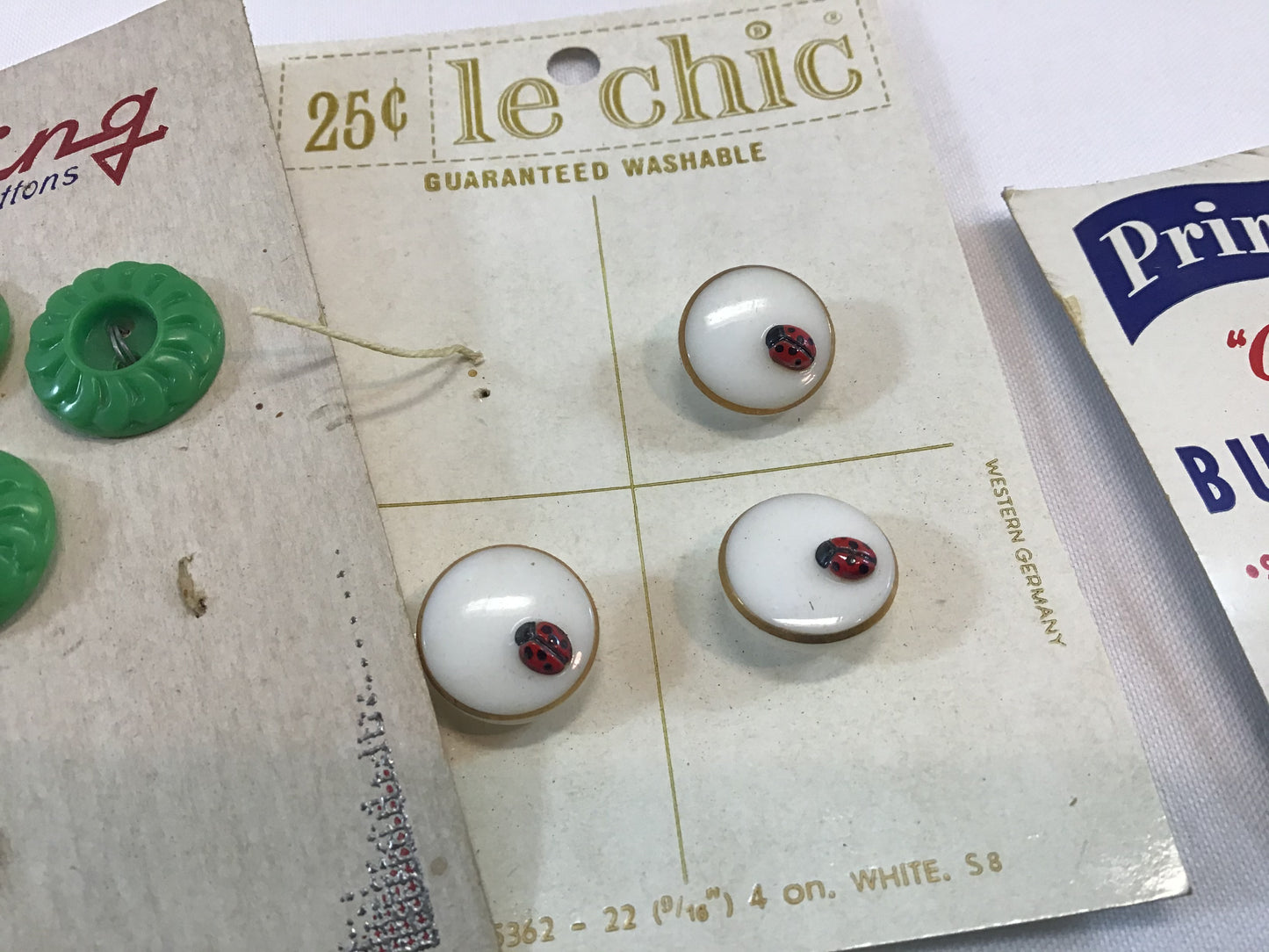 Assorted Sewing Notions Mid Century Buttons Fasteners Needles