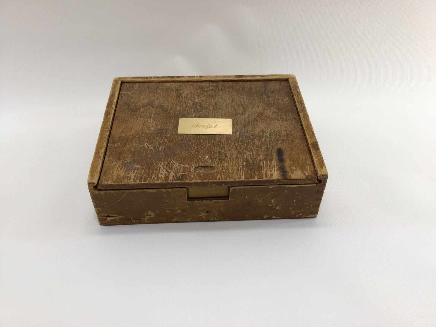 Frank D Watson Brass Font Set No 55 Double Line Script Uppercase and Lowercase Vintage Engraving Tool Accessories