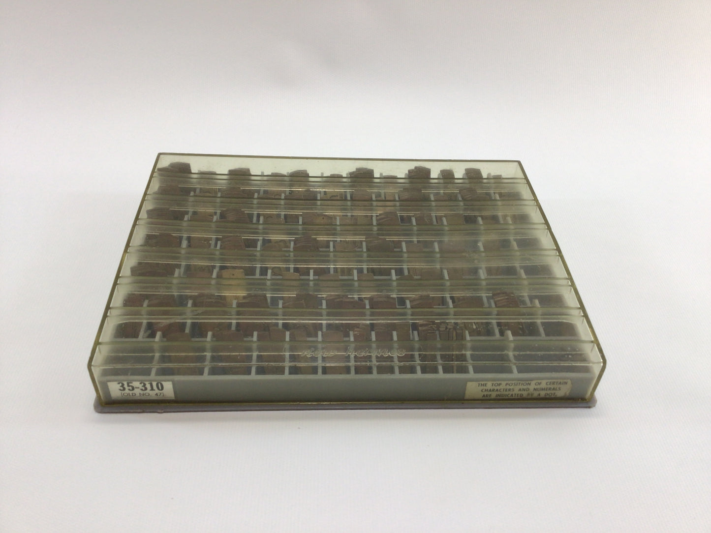 New Hermes Brass Engraving Font Set No 35-310 Double Line Block Upper and Lower Case