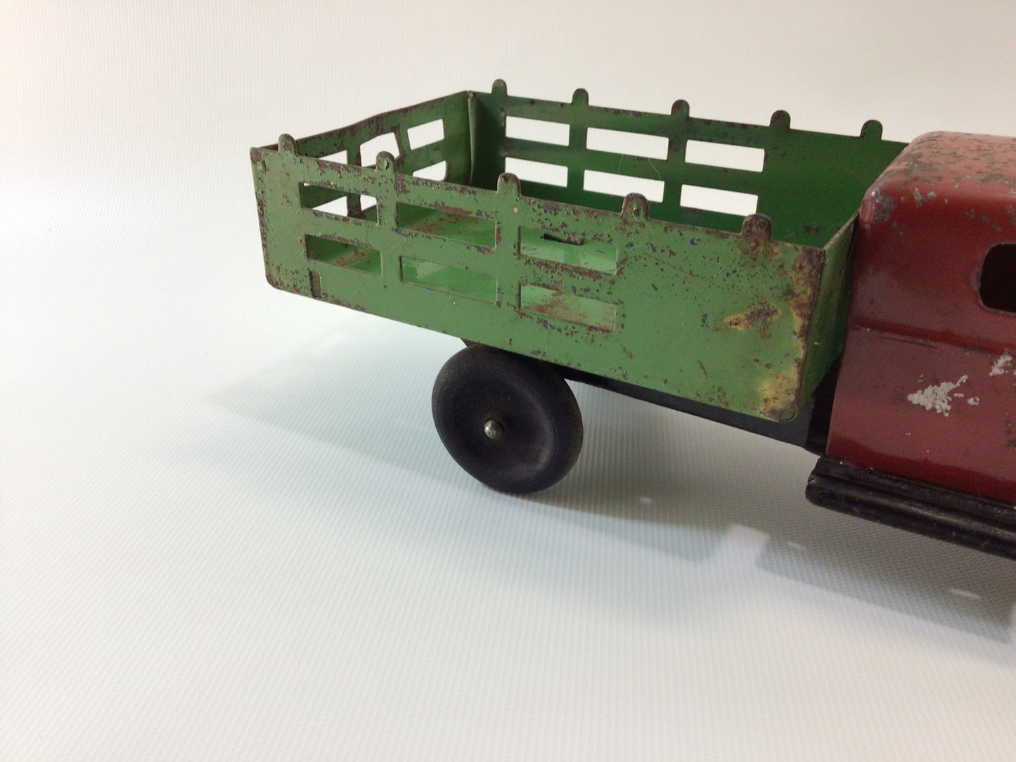 Wyandotte 11" Stake Truck Vintage 1940s Pressed Steel Toy Farm Vehicle