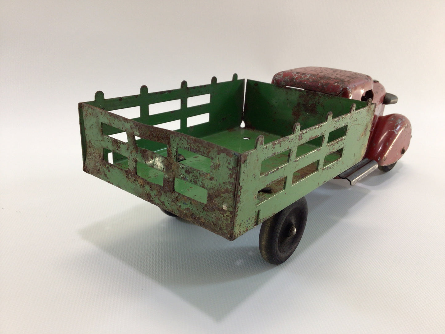 Wyandotte 11" Stake Truck Vintage 1940s Pressed Steel Toy Farm Vehicle