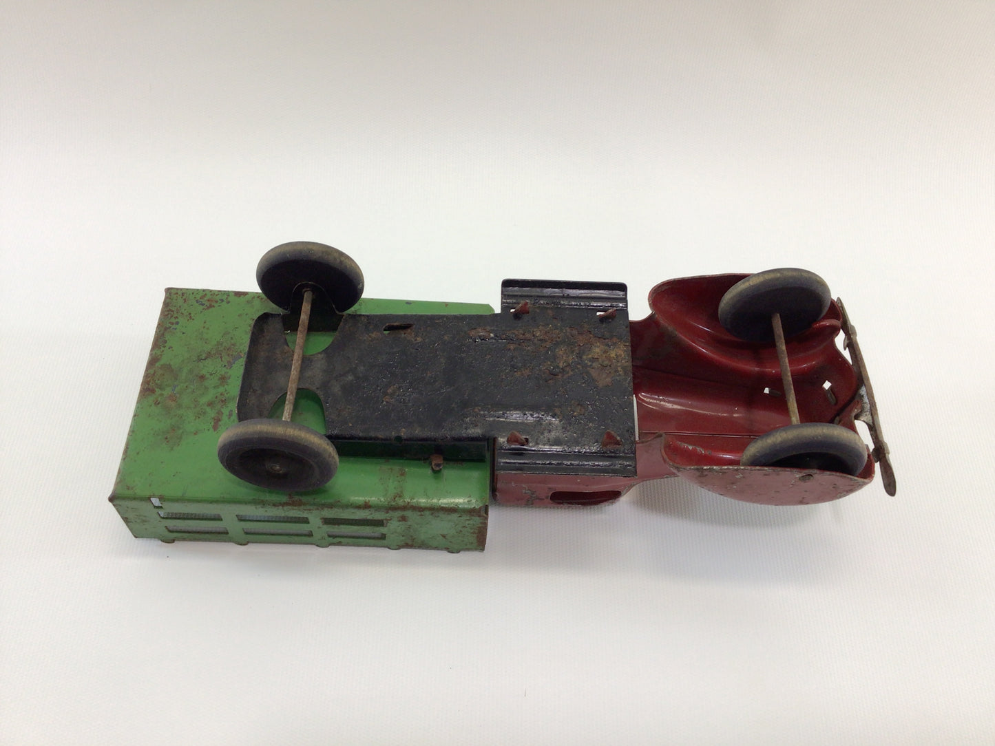 Wyandotte 11" Stake Truck Vintage 1940s Pressed Steel Toy Farm Vehicle