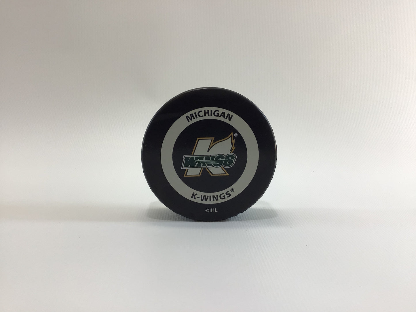 IHL Ice Hockey Puck Kalamazoo K Wings Vintage Souvenir Sports Collectible - CHOOSE ONE