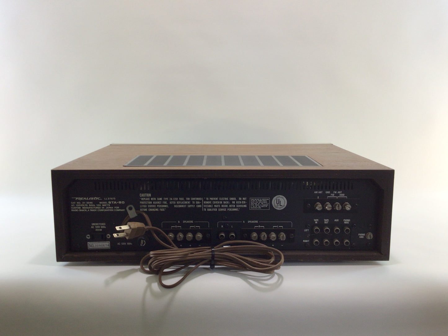 Realistic High Fidelity 82 Watt Stereo Receiver Model STA-80 Vintage 1970s Radio Shack Electronics Component